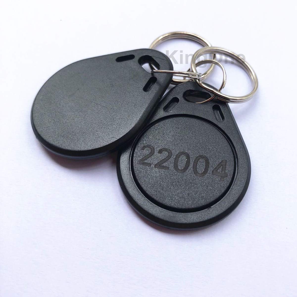 KINGONE 100pcs 26 bit Keyfobs Proximity Fob Works with Prox Key ISOProx 1346 1386 1326 H10301 Format Readers. Works with The vast Majority of Access Control Systems (Black)