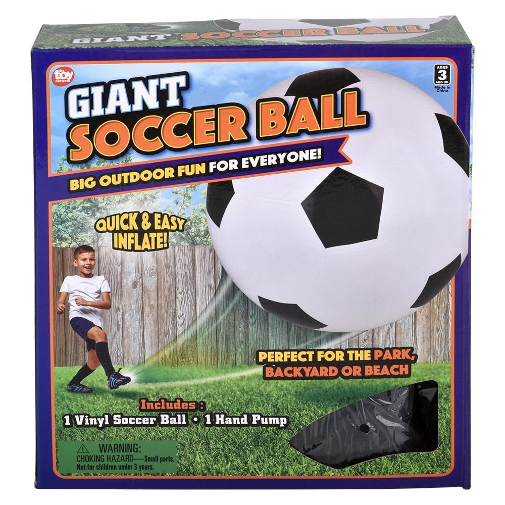 HOWBOUTDIS 30 inch Soccer Playground Ball - Bouncy Durable Rubber - for Boys & Girls - Great Outdoor Fun - Perfect at The Beach, Park or Playground