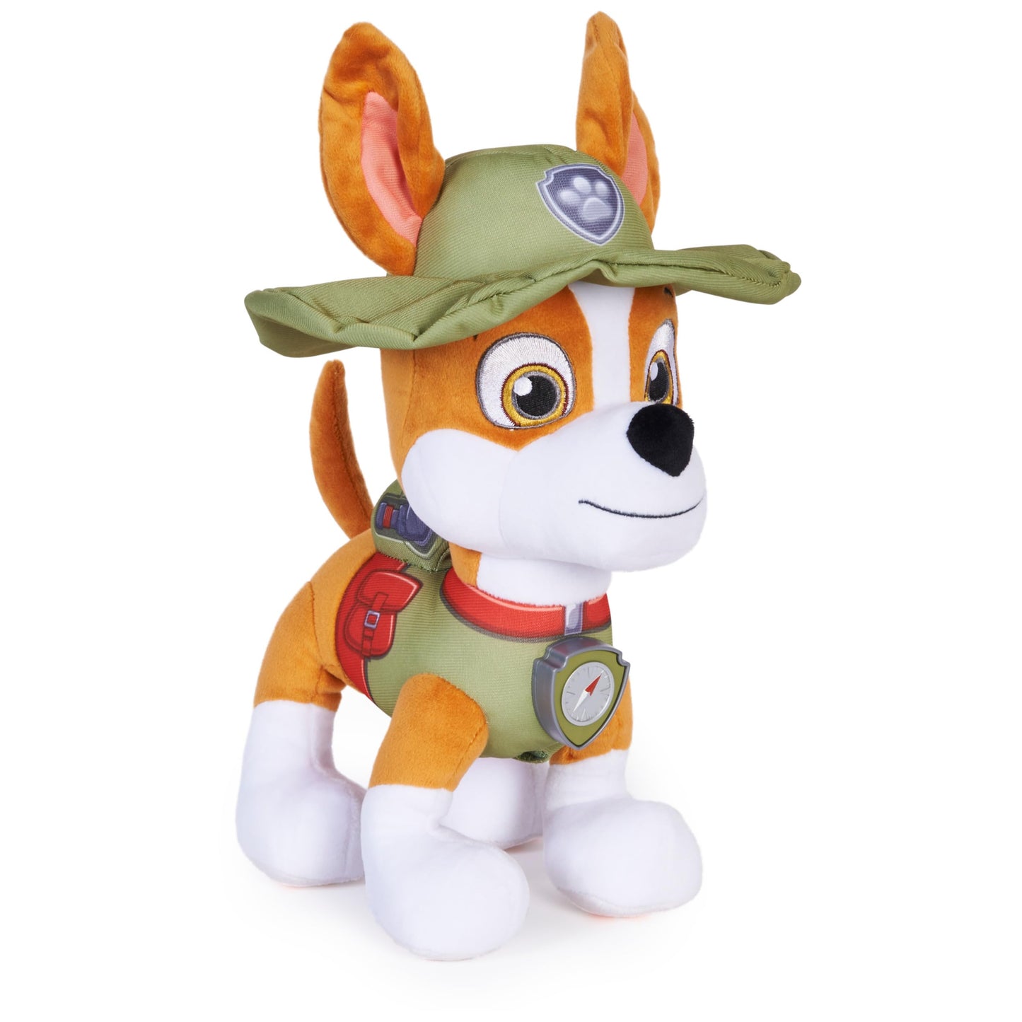 PAW Patrol Talking Tracker 12-Inch Tall Interactive Plush Toy with Music, Sounds and Bilingual Phrases Stuffed Animals, Kids Toys for Ages 3 and up