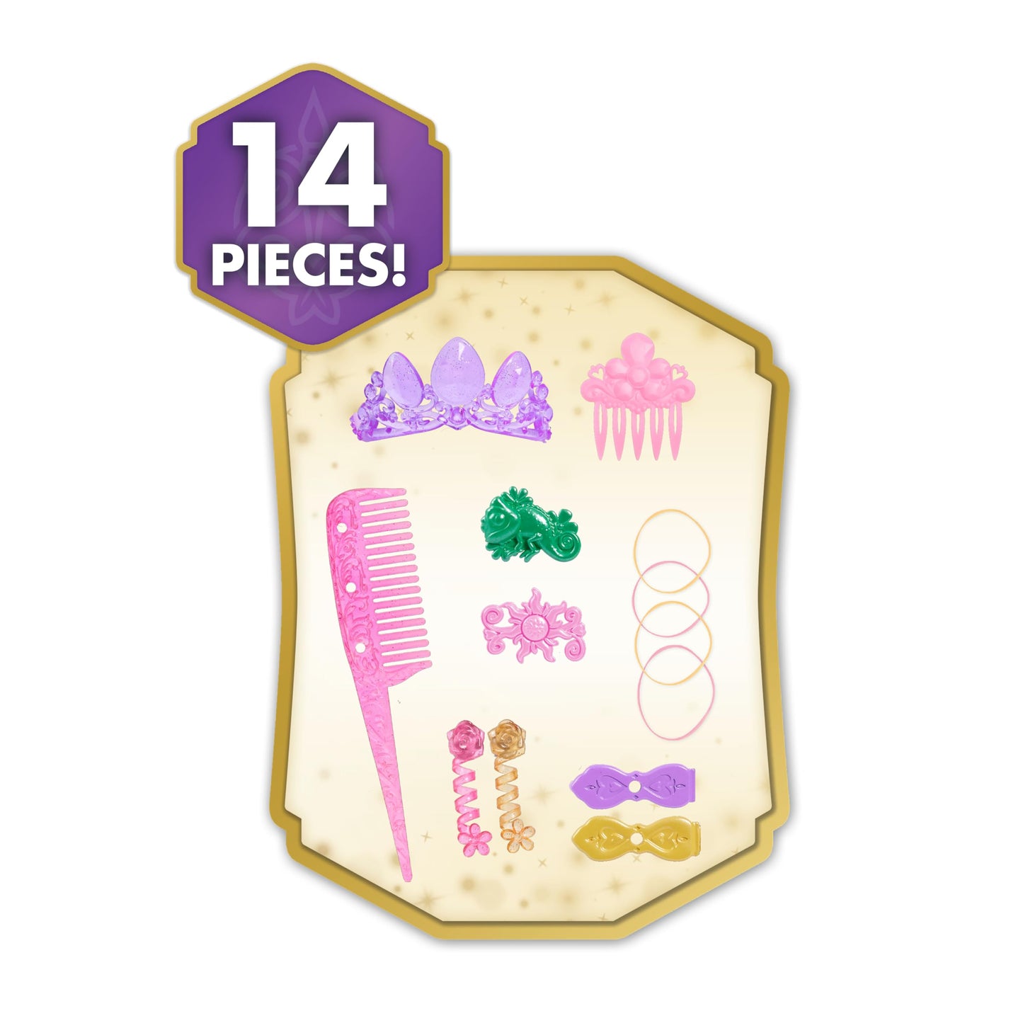 Disney Princess Rapunzel Styling Head, 14-Pieces, Pretend Play, Ages 3 Up