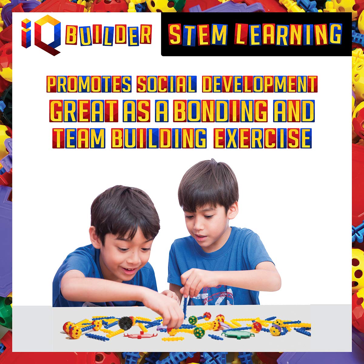 IQ BUILDER | STEM Learning Toys | Creative Construction Engineering | Fun Educational Building Blocks Set for Boys & Girls Ages 5-10 | for Kids