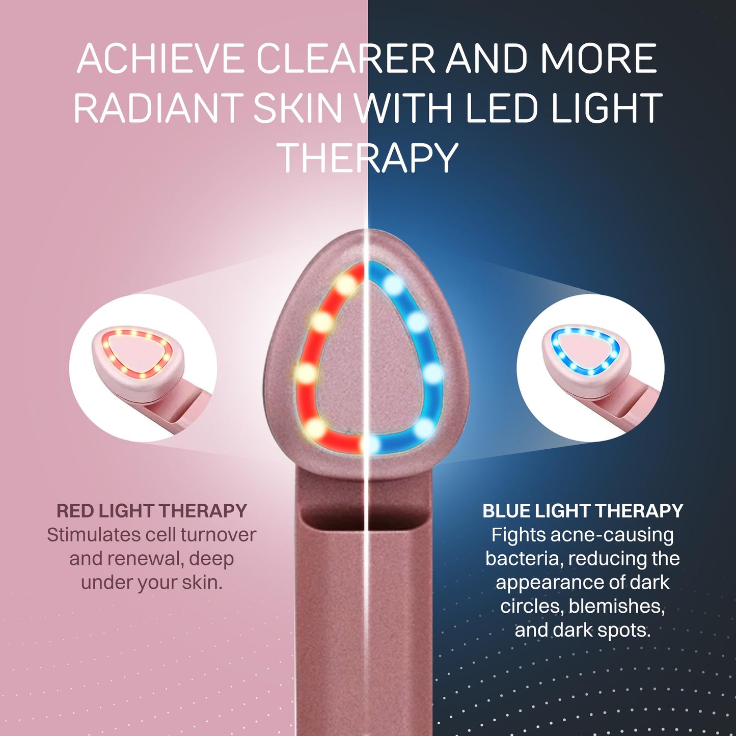 Lumina NRG Mini Glow PRO 5-in-1 LED Face Wand – Skin Lifting, Tightening & Firming Device, Wrinkle Reducer & Facial Massager