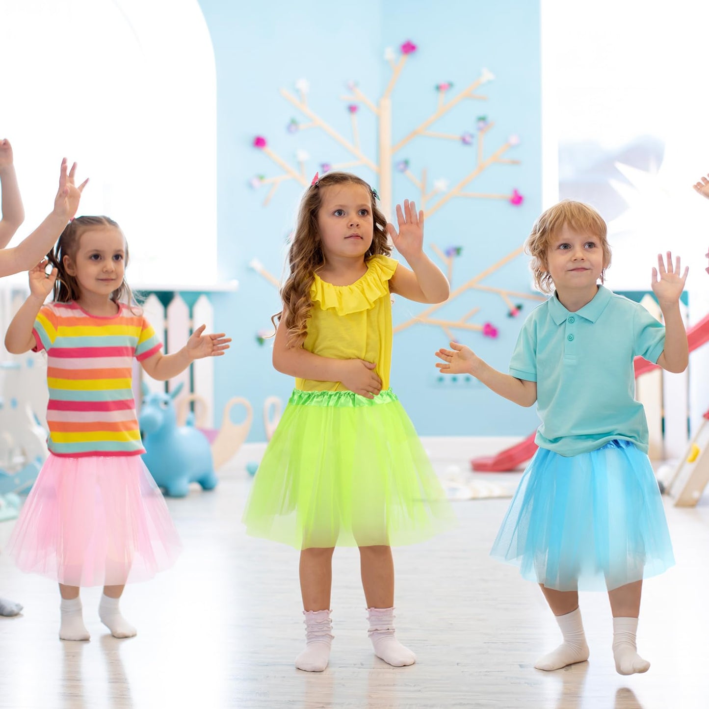 Hoemwarm 18 Pcs Girls Tutu, 3 Layers Multicolor Toddler Tutu Skirt Princess Tutu Dresses for Toddler Girls Bulk, Dance Fluffy Tulle Skirt for Toddler Girls Birthday Party Costume Princess Tutu