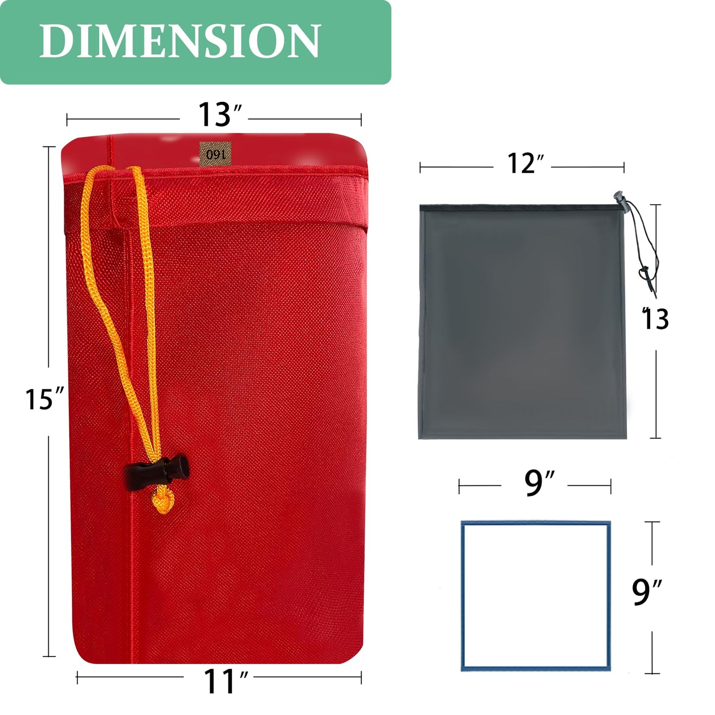 Msstoodun 5 Pack 5-Gallon Filter Bag with Filter Screen and Storage Pouch (220 to 25-Micron)
