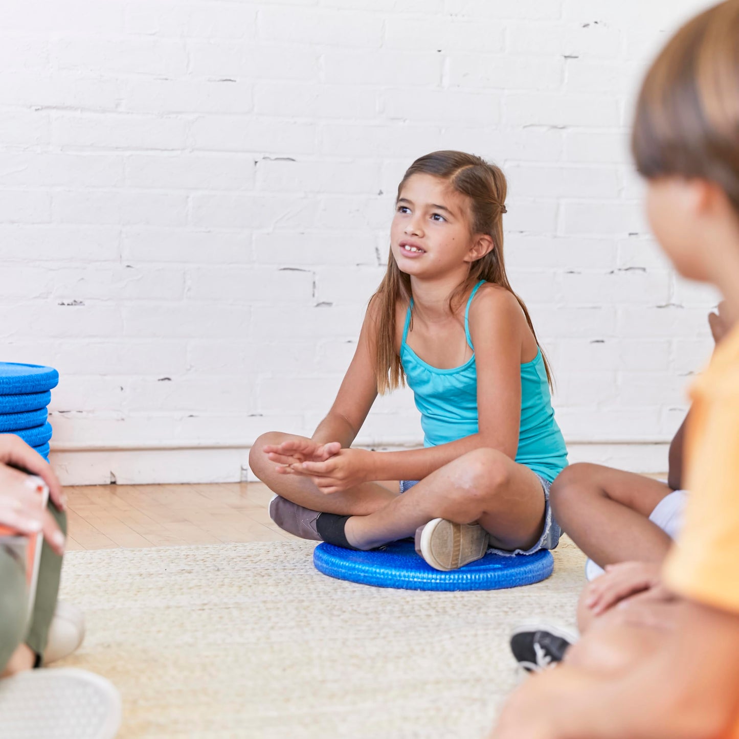 ECR4Kids CircleSpots, Seating Pads, Blue, 10-Pack