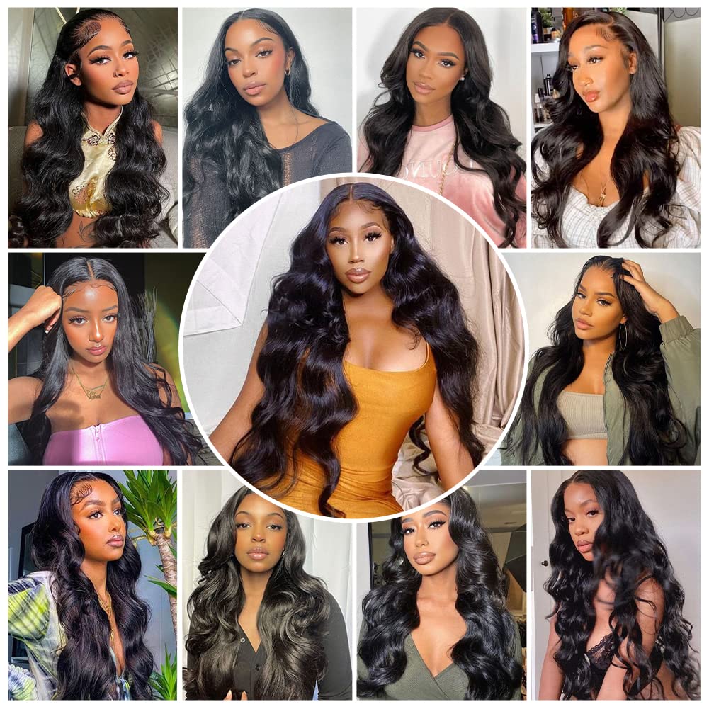 5x5 Transparent HD Lace Closure Only Body Wave Hair Closure Invisible Lace Closure 12A Brazilian Virgin Remy Human Hair Frontal Closure 100% Human Hair Extensions Pre Plucked Natural Black 22 Inch