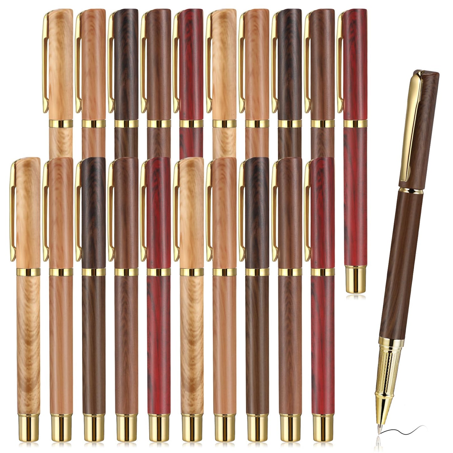 PerKoop 100 Pcs Ballpoint Pens for Men Thank You Gifts Bulk Inspirational Black Ink Pen Back to School Gifts for Teacher Team Employee Coworker