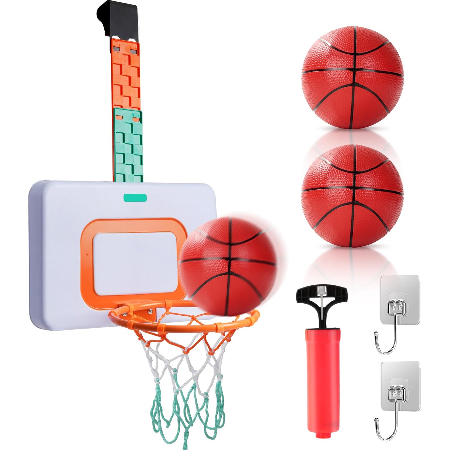 CYFIE Adjustable Basketball Hoop Toys Toddler, Indoor/Outdoor Hanging Basketball Hoop with Sturdy Backboard & 3 Balls, Basketball Toys for Adults Boys Girl Teens Age 3 4 5 6 7 8 9 10+