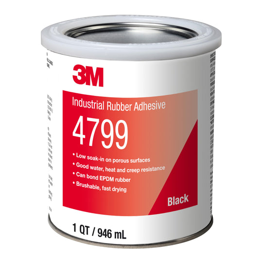 3M Industrial Adhesive 4799, Black, 1 Quart Can