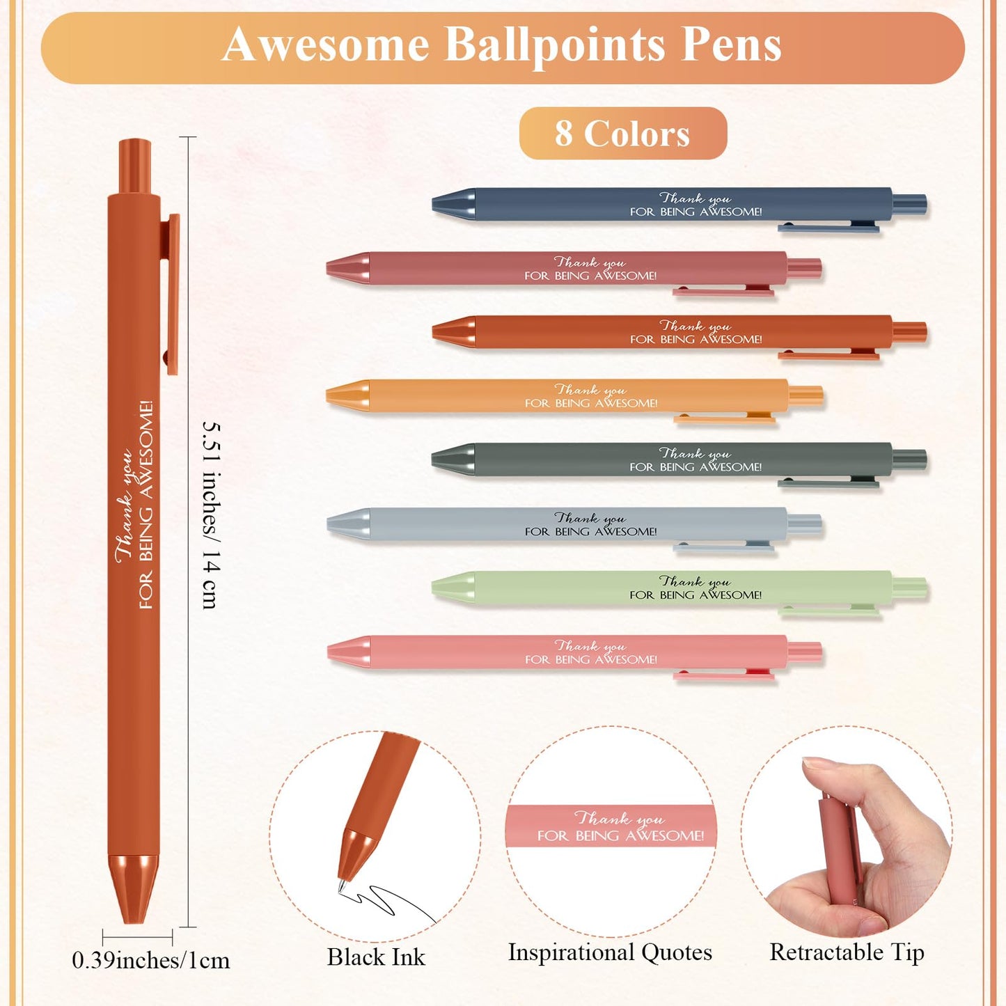 40 Sets Employee Appreciation Gift Bulk for Nurse Teacher Thank You Being Awesome Weekly Planner Notebook Pen Sticky for End of Year Teacher Nurse Staff Coworker Graduation (Plastic,Bright Colors)
