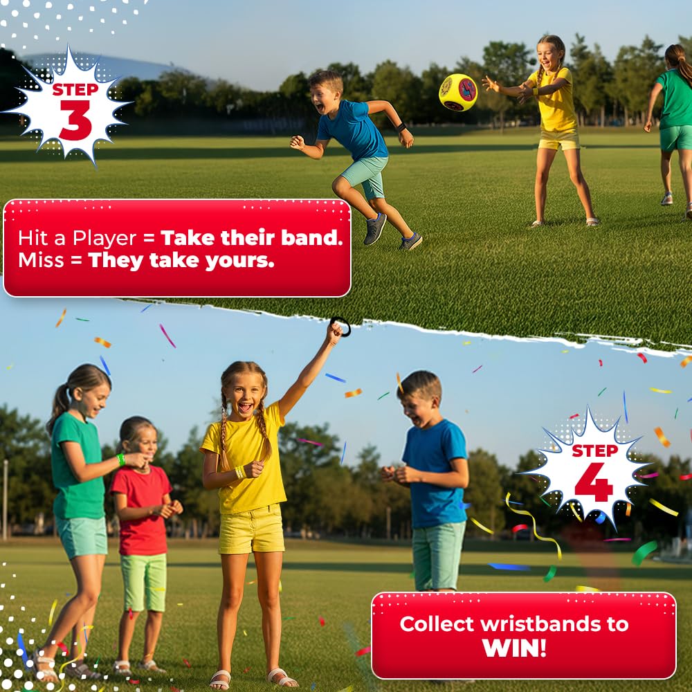 SWOOC Games® - Whomp Ball™ - Ultimate Backyard Dodgeball - Soft Foam Dice - Yard Games, PE Equipment & Team Building - Outdoor Playground Equipment Dodge Balls - Physical Education for Kids & Adults