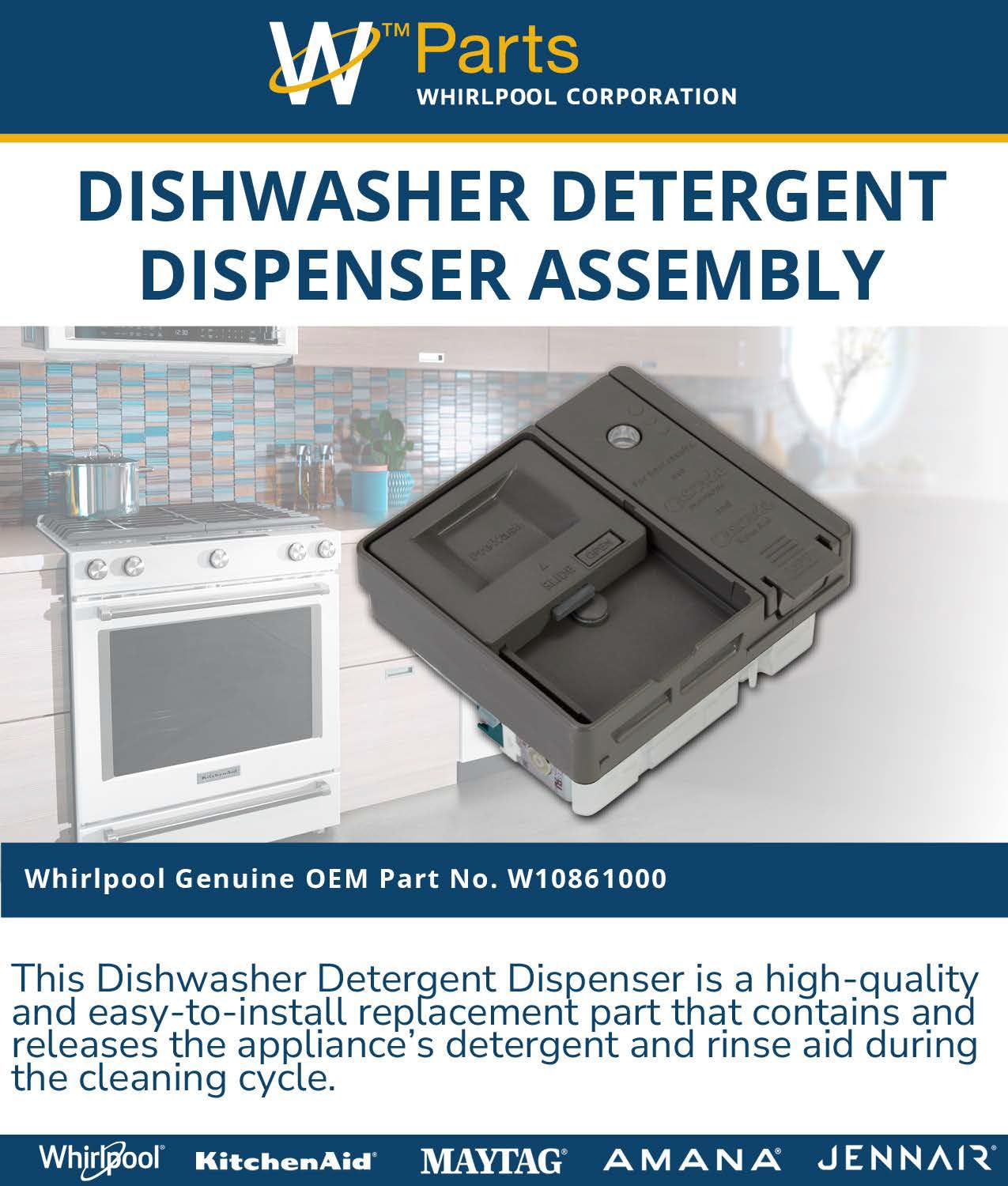 Whirlpool W10861000 Detergent Dispenser