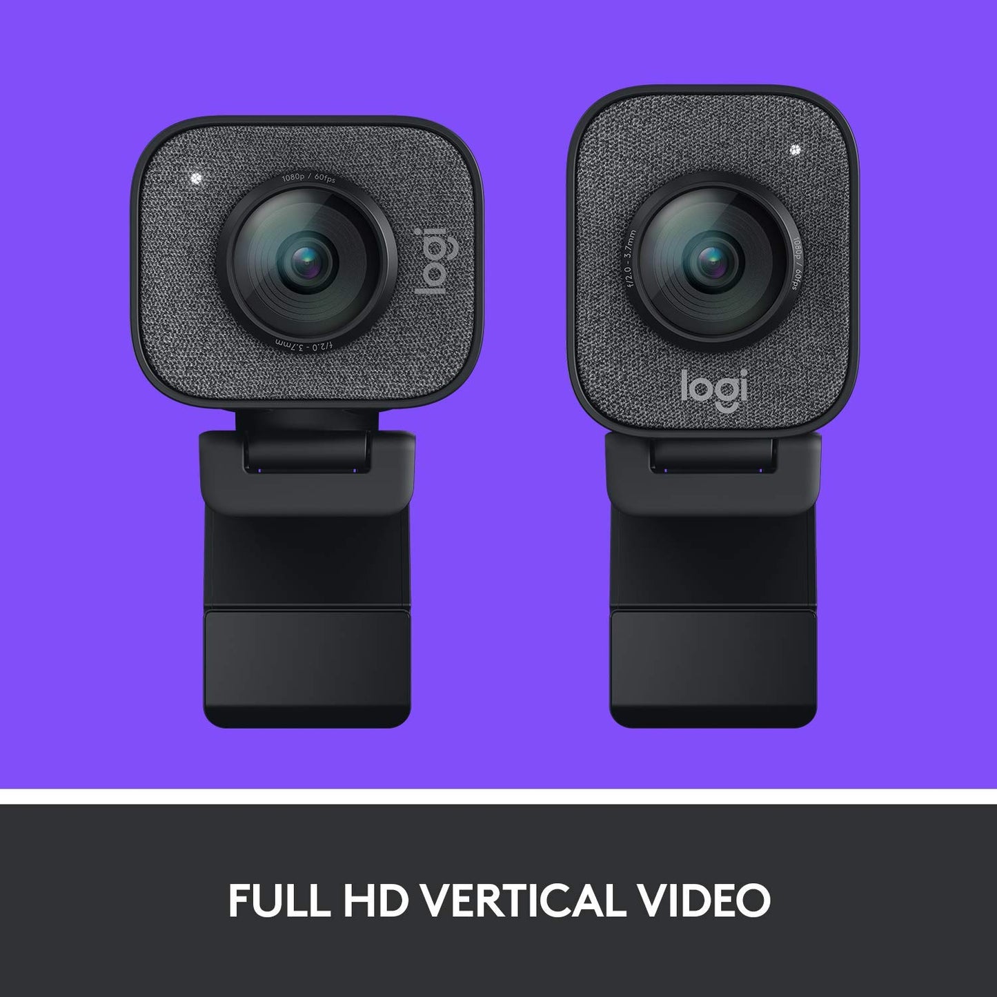 Logitech StreamCam 1080P HD 60fps Streaming Webcam Full HD Camera with USB-C & Integrated Microphone for Live Streaming and Content Creation - Graphite - 960-001280 (Renewed)
