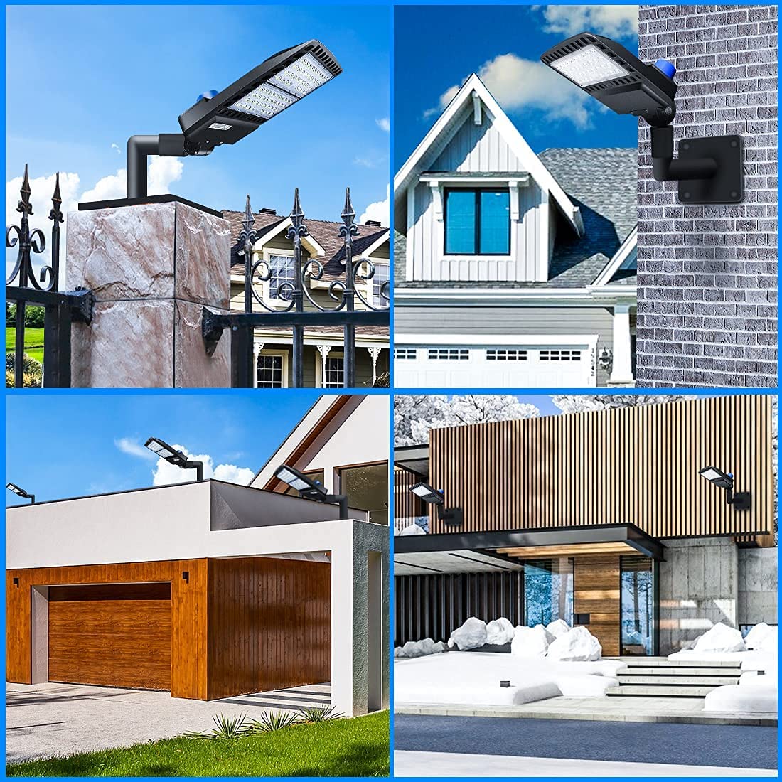 LEDMO 90 Degree Wall Mount Bracket - L Shape Bracket Tenon Adaptor for Outdoor LED Parking Lot Light Dusk to Dawn Outdoor Commercial LED Shoebox Lights with Photocell Street Lighting Yard Fixture