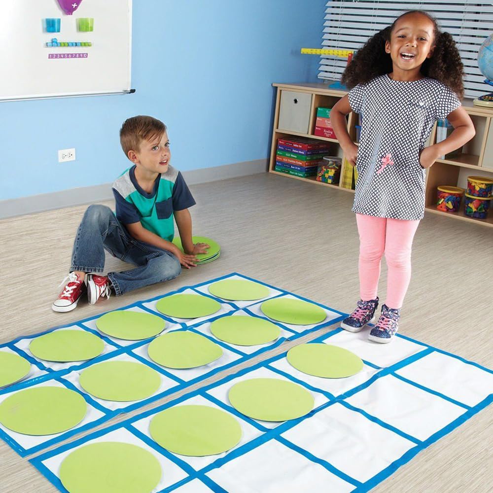 Learning Resources Ten-Frame Floor Mat Activity Set, Math Skills, 22 Pieces, Ages 5+