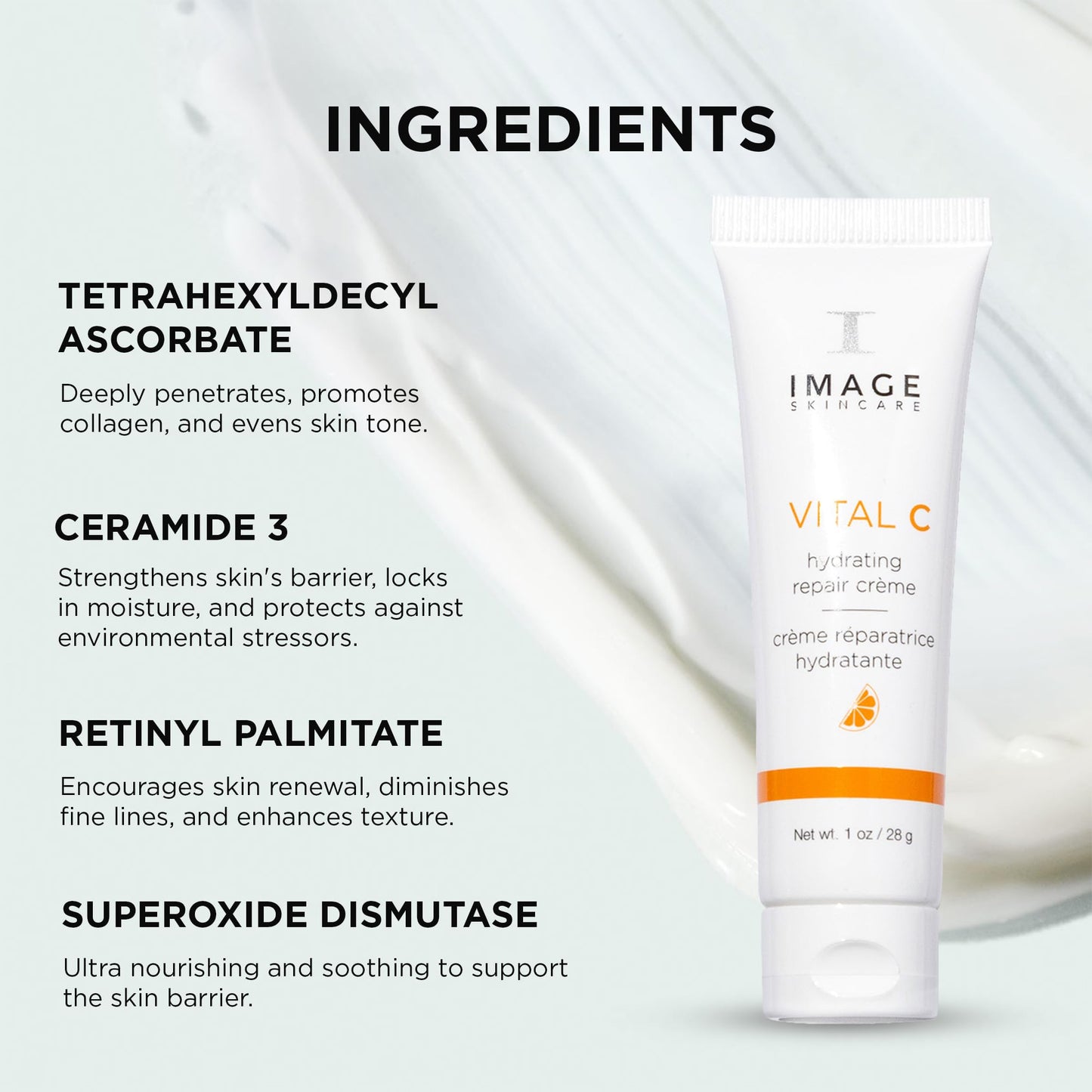 IMAGE Skincare, VITAL C Hydrating Repair Crème, Face Night Cream with Hyaluronic Acid, Discovery Size, 1oz