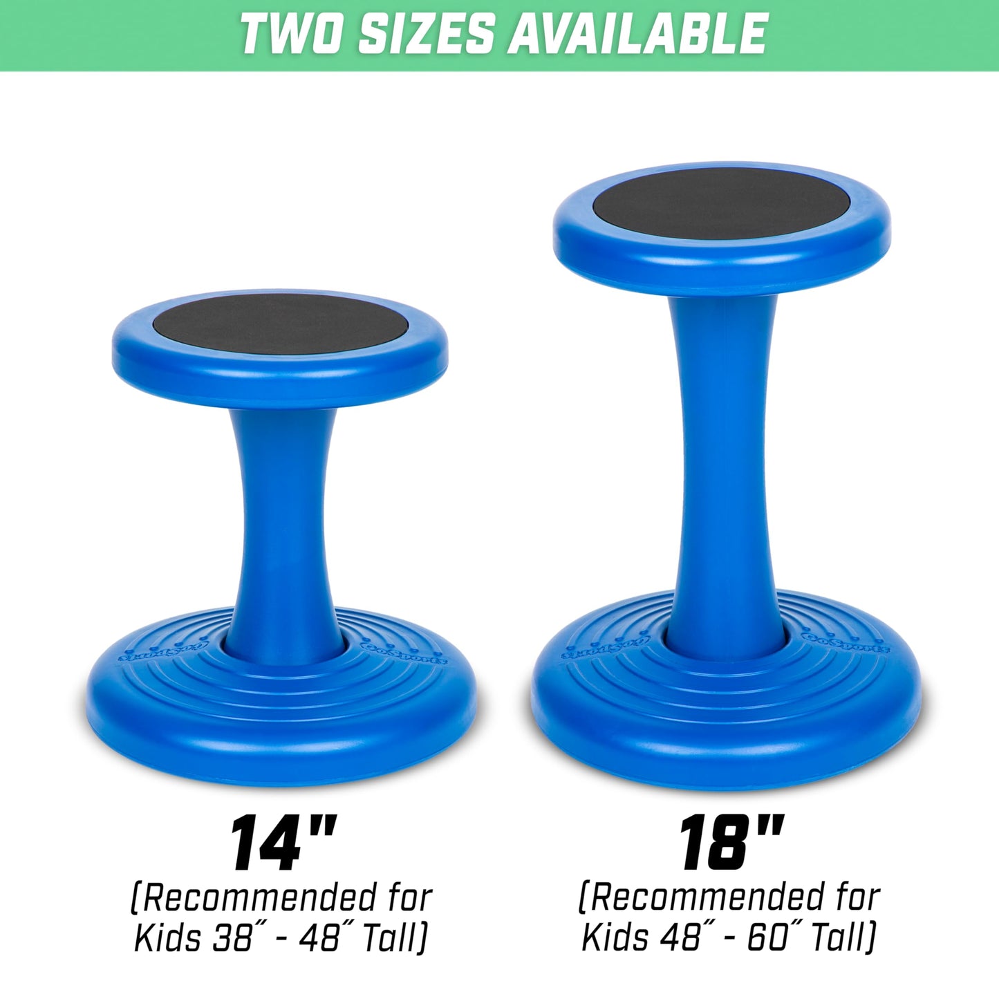 GoSports 18 Inch Wobble Chair - Sensory Stool for Active Kids - ADHD Chair for Classrooms or Home