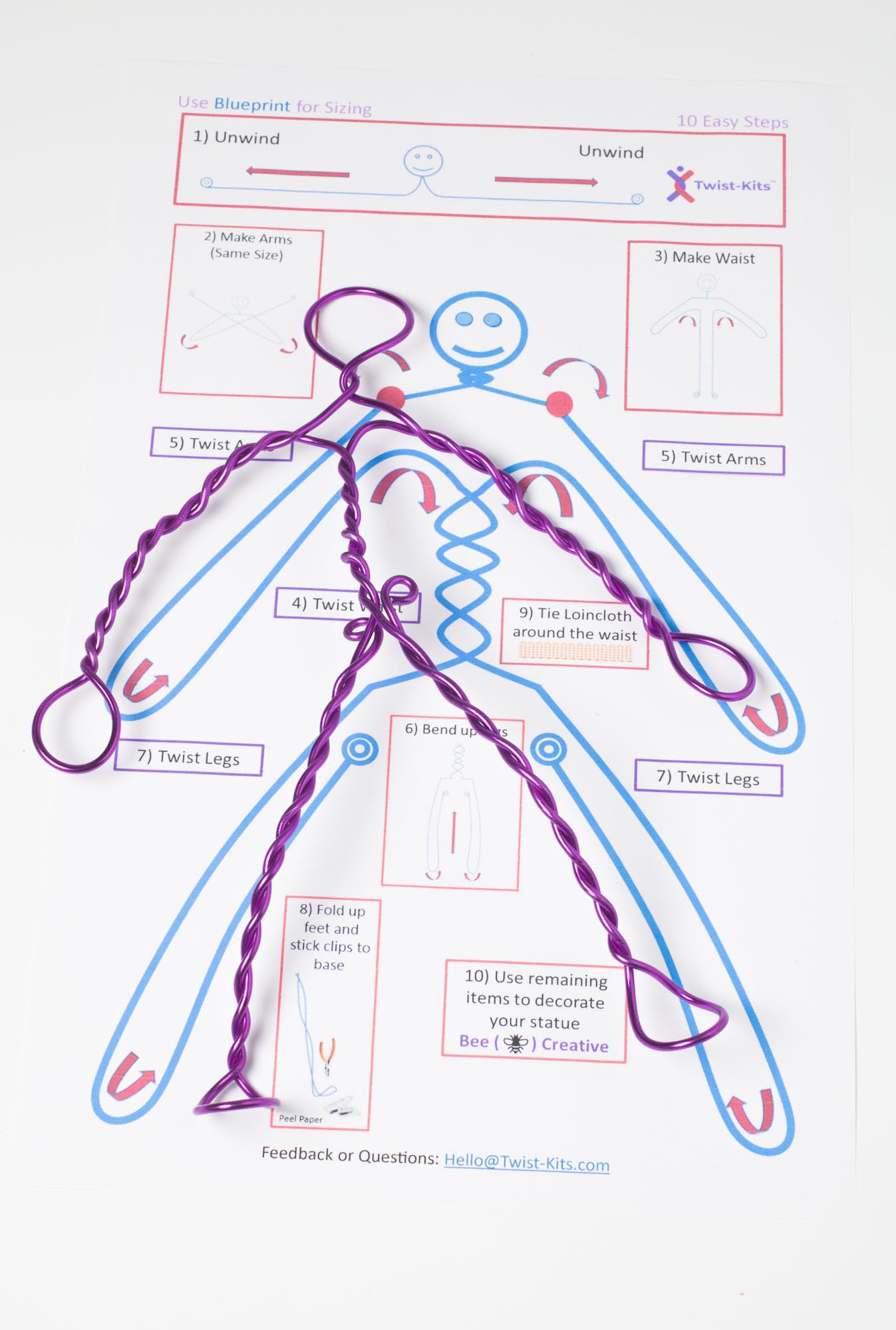 Twist-Kits Billie Bendy (Easy Bend) - DIY Creative Wire Statue Kit