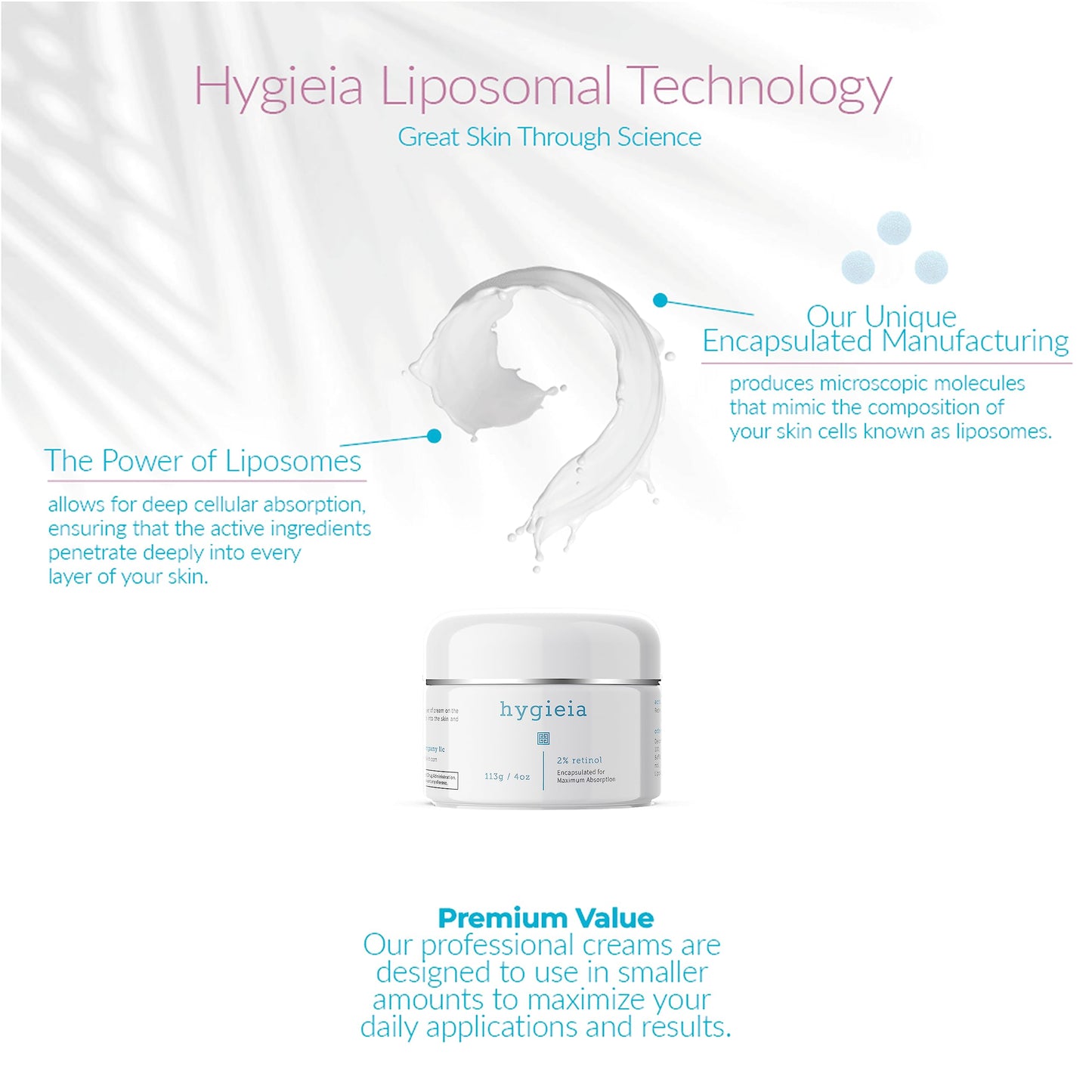 Hygieia + Encapsulated 2% Retinol Cream, 4oz – Liposomal Anti-Wrinkle Cream for Face, Neck & Body – Fast & Deep Cellular Absorption – Day or Night Cream for Firming, Lifting & Repairing Aging Skin