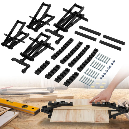 BeesMith 2 Pack 4 Way Pressure Clamps for Woodworking Panel Clamps in 4 Directions, No Dead Corners, Ideal for Bonding Tabletops, Shelves & Laminate Surfaces (2pc)