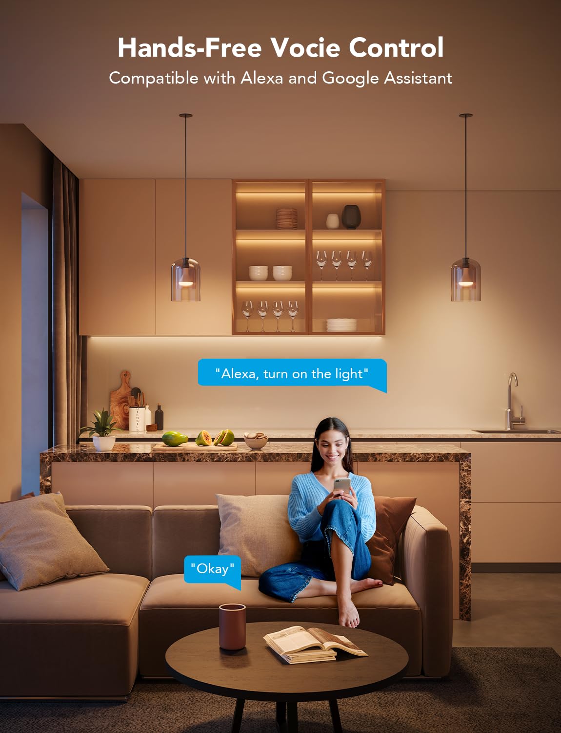 Govee Smart Light Bulbs, 1200 Lumens Dimmable BR30 Bulbs, RGBWW Color Changing Light Bulbs, WiFi & Bluetooth LED Bulbs, 16 Million Colors, Music Sync, Compatible with Alexa, Google Assistant, 6 Pack