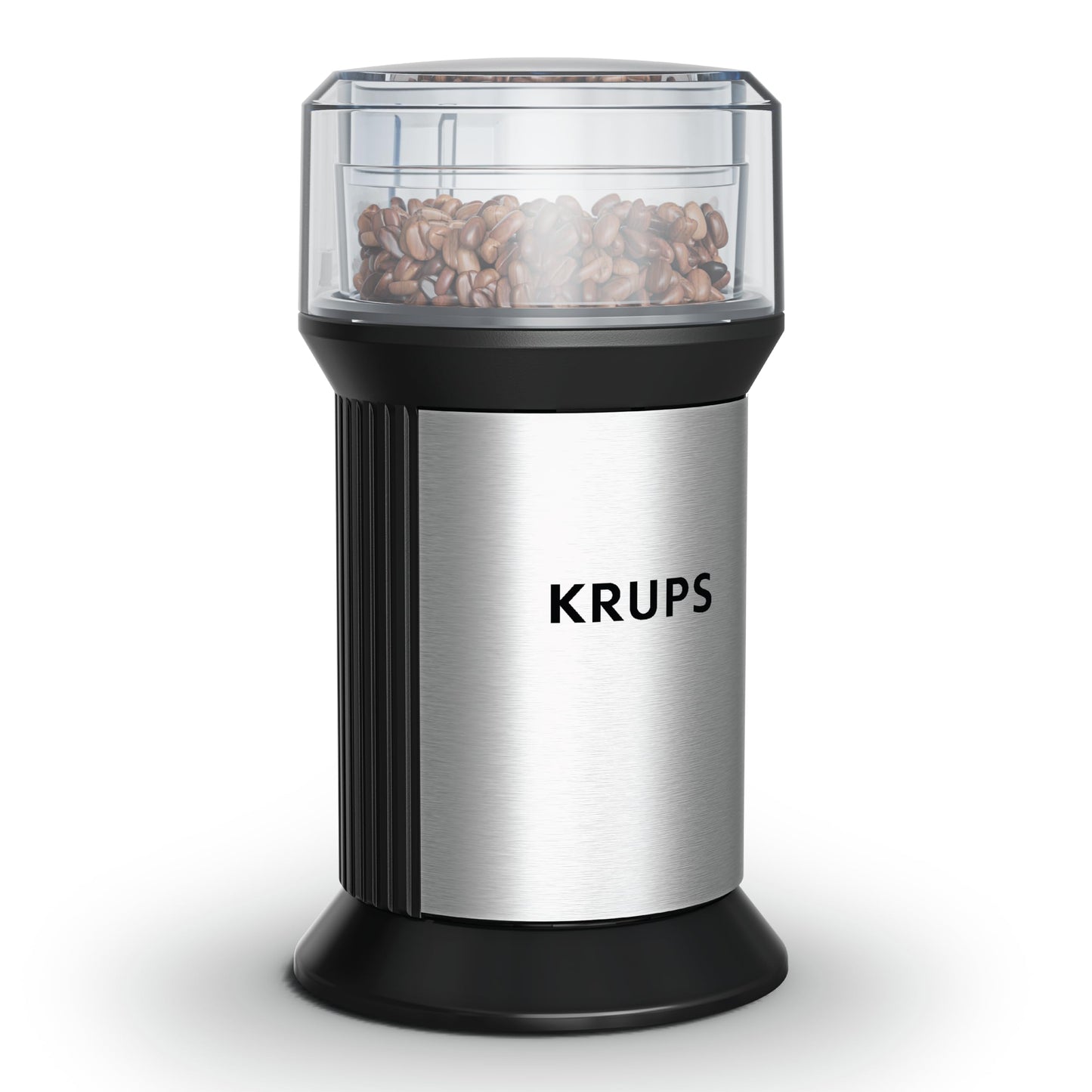 KRUPS Electric Blade Coffee Grinder 1.6 Oz, Adjustable Coarse to Fine for the Perfect Espresso, Grind Coffee Beans, Spices & Herbs, Removable Dishwasher Safe Bowl, Stainless Steel