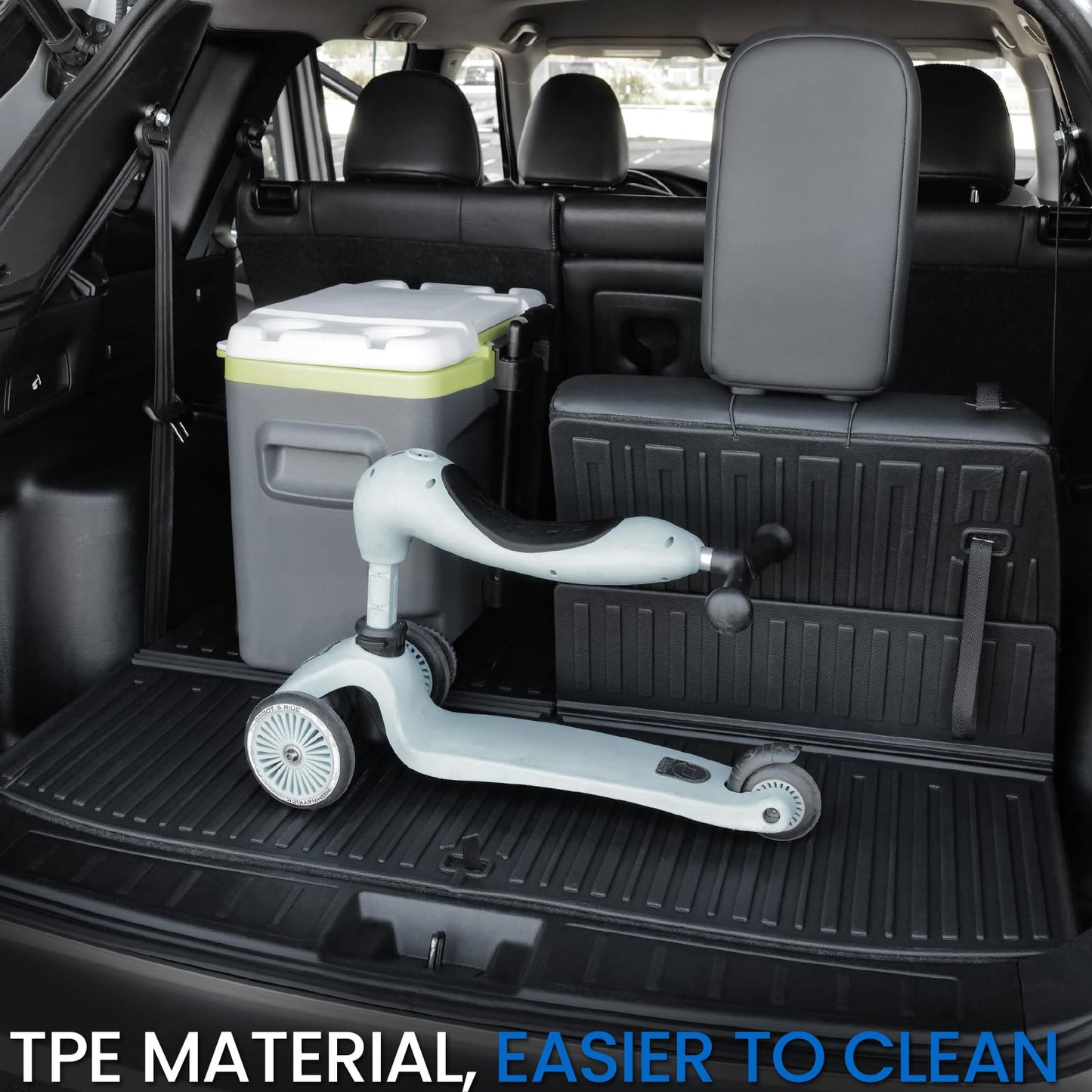 JOULARISE Cargo Liner Backrest Mats for 2022-2025 2026 Mitsubishi Outlander (Not Fit Sport or PHEV), All Weather TPE Cargo Trunk Mat Seat Back Protectors Accessories(Cargo Mat+3rd Row Backrest Mats)
