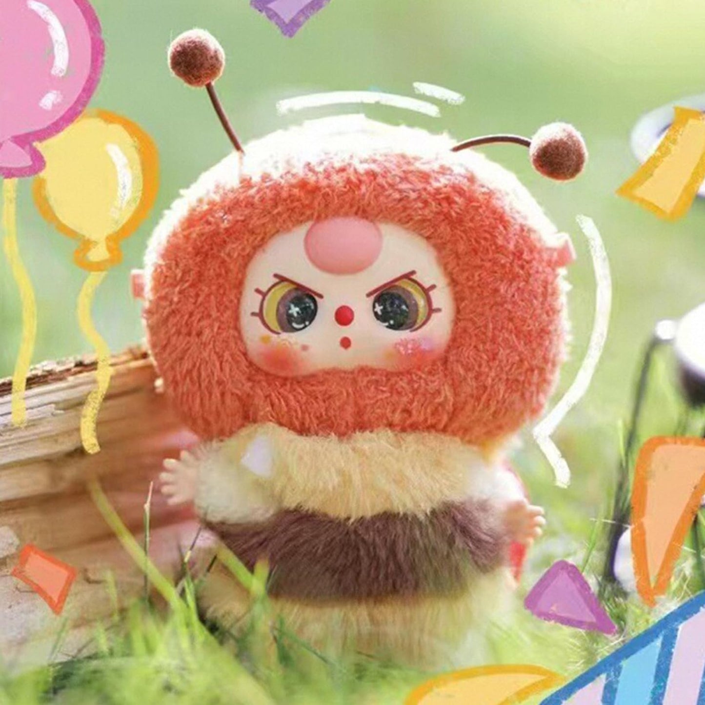 Meokro Baby Three Little Elf Series Animal Elements Plush Doll, Cute Soft Stuffed Toys Pendant Keychain Trendy Blind Box Gifts