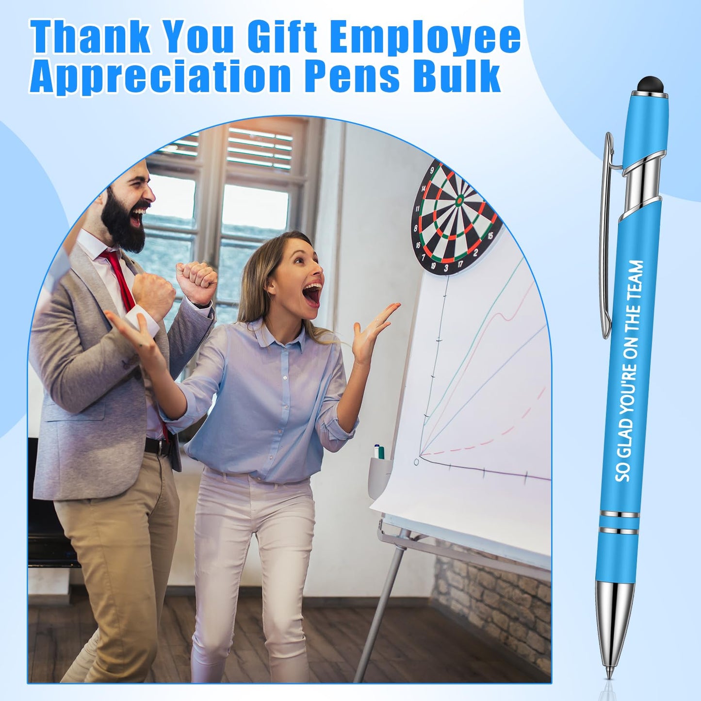 Sherr 120 Pieces Thank You Pens for Touch Screen Thank You Gifts 2 in 1 Pens Ballpoint Pen with Stylus Tip for Events Parties Present Employee Appreciation Office Gifts(Appreciation)