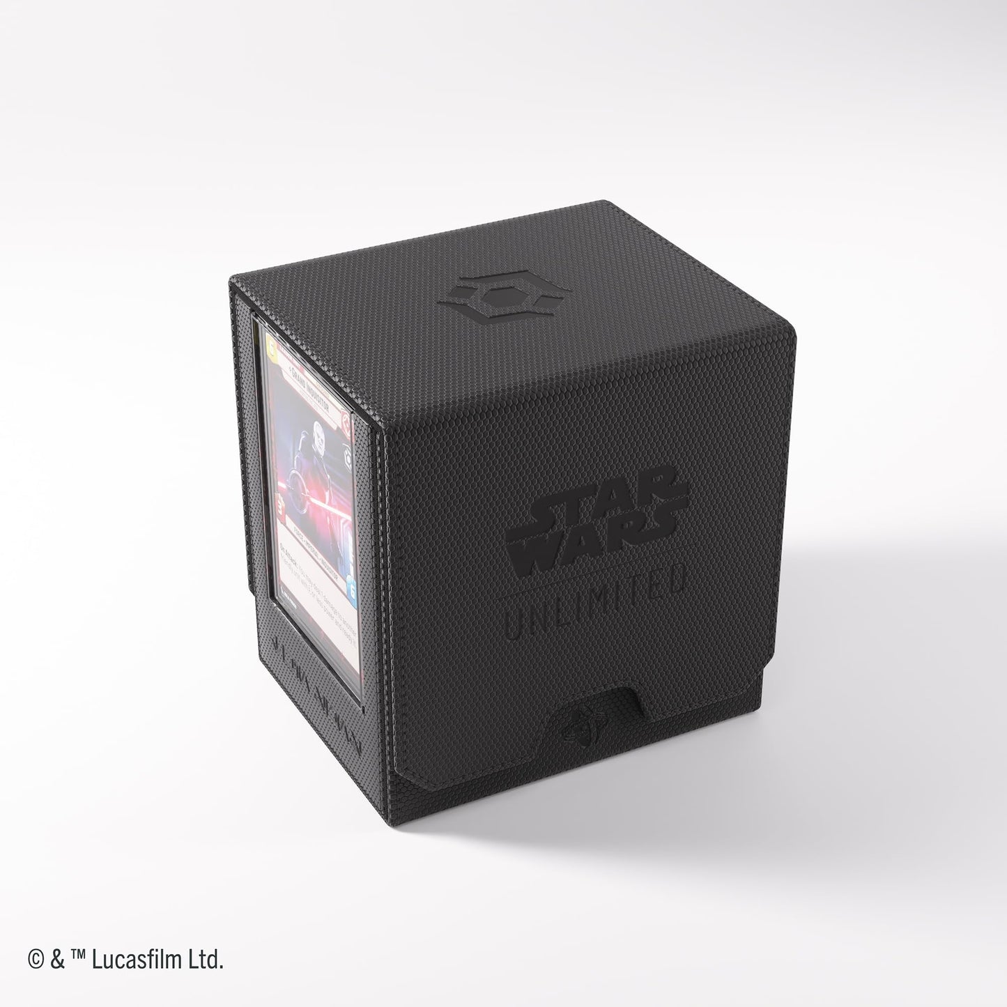 Gamegenic Star Wars Unlimited Twin Suns DECK POD - Premium Deck Box with UV-Protected Card Cases, Holds 100 Double-Sleeved Cards, Designed for the Star Wars Unlimited TCG, Black Color, Made