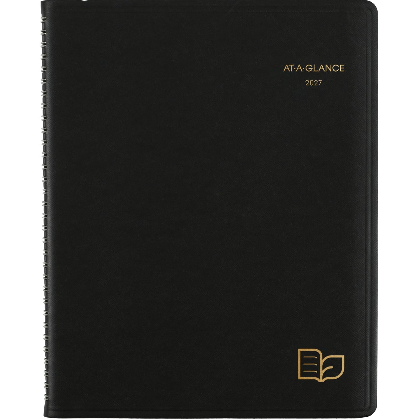 AT-A-GLANCE 2027 Appointment Book Planner, Weekly & Monthly, 8.25" x 11", Quarter-Hourly, Recycled, Black (70950G0527)