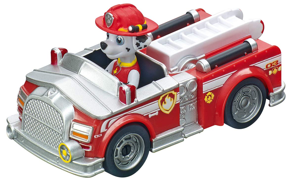 Carrera First Paw Patrol-Slot Car Race Track-Includes 2 Cars: Chase and Marshall-Battery-Powered Beginner Racing Set for Kids Ages 3 Years and Up, Multi