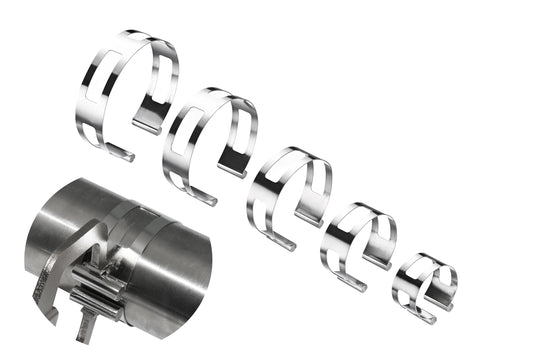 5Piece Stainless Steel Exhaust Pipe Clamps, Universal, for Welding and Exhaust Repairs (2" 2.5" 3" 3.5" 4")
