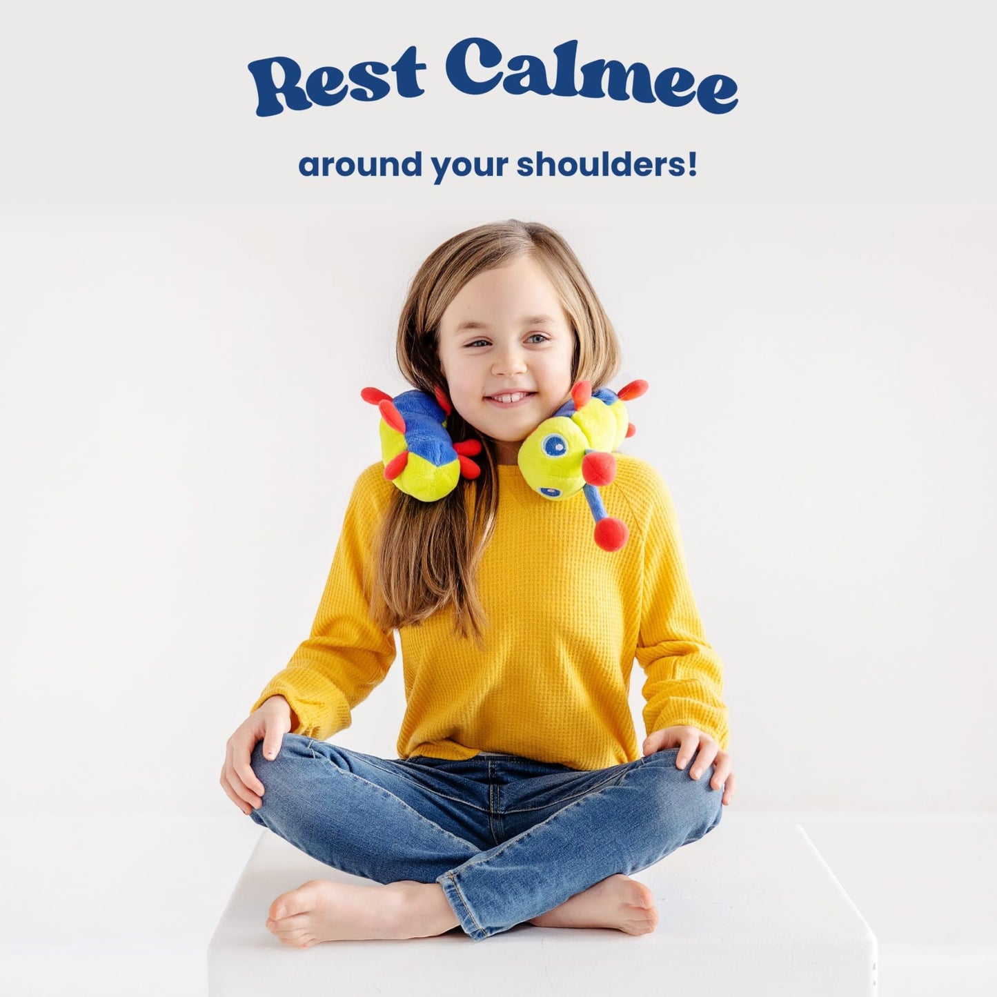Calmee The Caterpillar Weighted Sensory Plush Toy for Kids, Breathing Exercise and Mindfulness Tool for Focus and Emotional Regulation, SEL Classroom or Home Toy, Soft and Washable – MESH Accredited