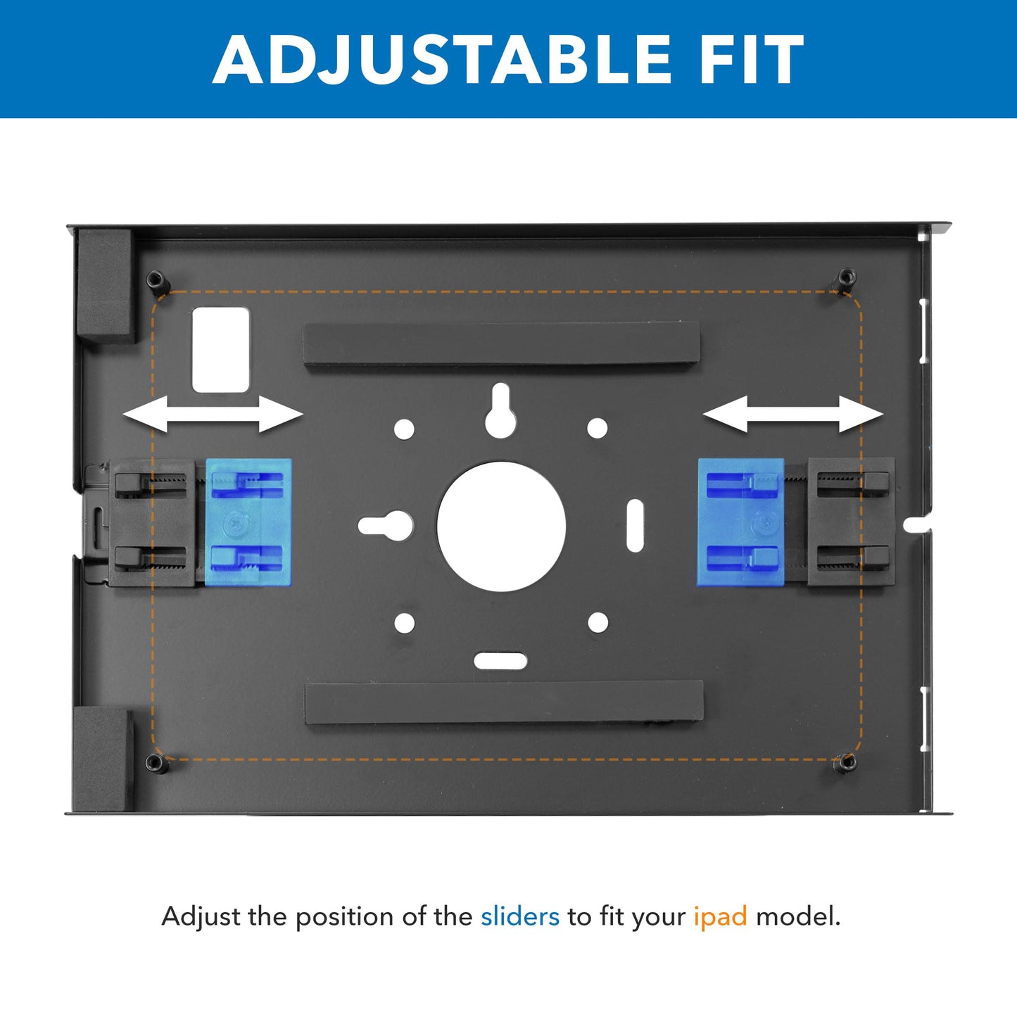 Mount-It! Anti-Theft Tablet Kiosk Wall Mount Compatible with iPad 10, 9, 8, Pro 10.5, Air 10.5, Locking Kiosk for iPad, Low-Profile Steel Security Tablet Wall Mount, Black