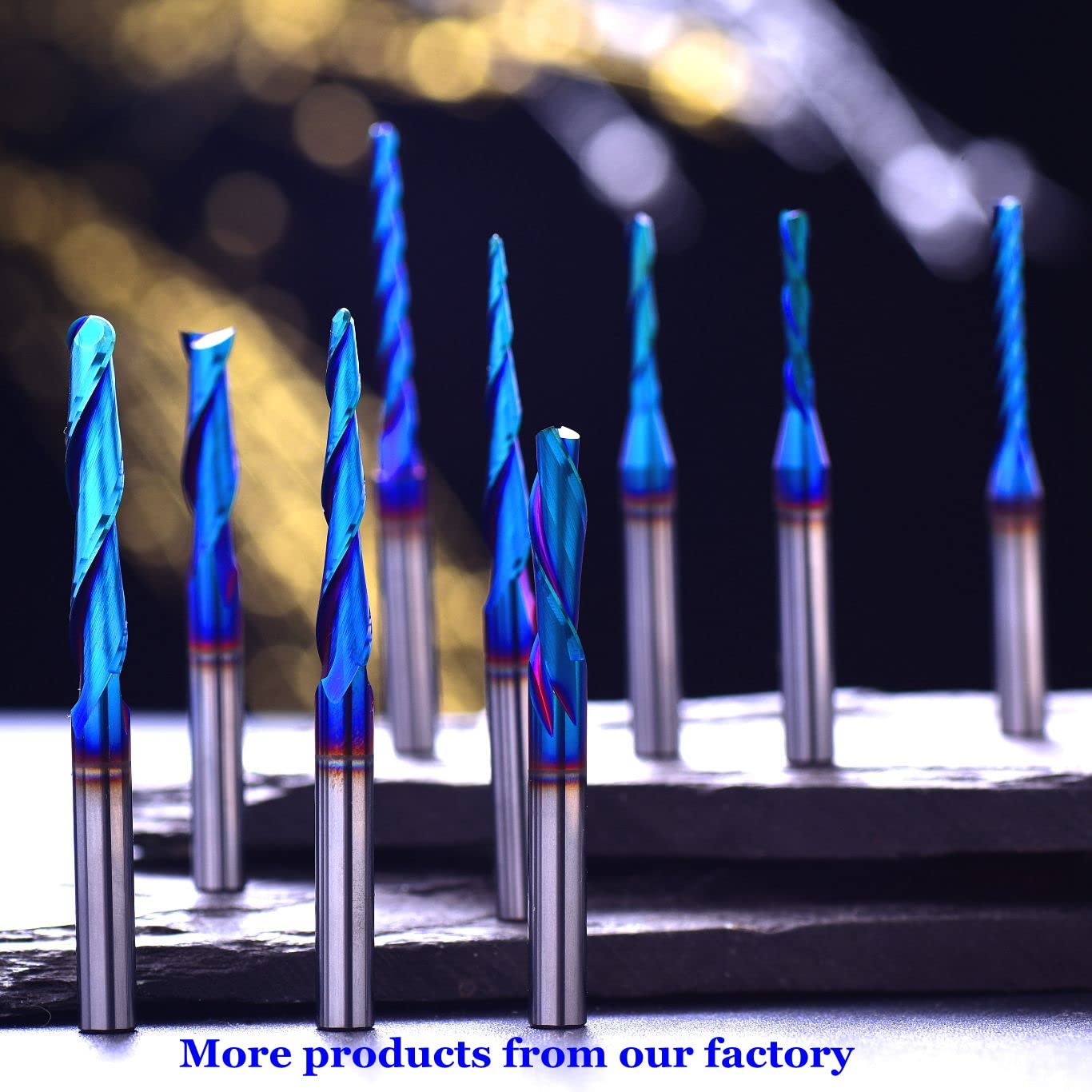 5PCS Spiral Router Bits Up&Down Compression Bit 1/8 inch Cutting Diameter 1/4 inch Shank Solid Carbide CNC End Mill for Wood Carving UDF58
