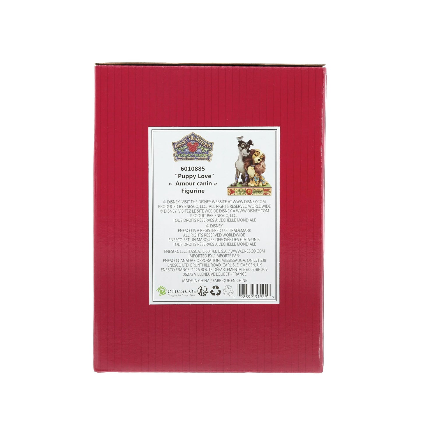 Enesco Disney Traditions by Jim Shore Lady and the Tramp Love Figurine, 4.5 Inch, Multicolor
