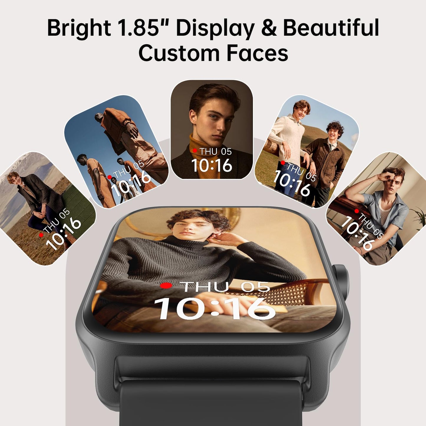 Tensky Smart Watch for Men/Women, 1.85'' HD Touchscreen Smartwatch for Android/iPhone/Samsung/(Bluetooth Call), Alexa Built-in, 100+ Sport Modes Fitness Digital Tracker, Sleep/Heart Rate/SpO2 Monitor