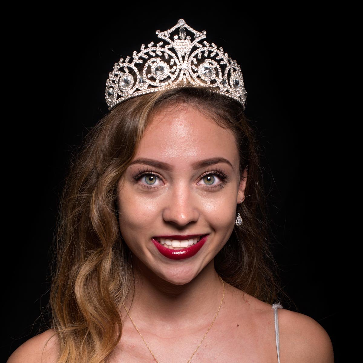 Anderson's Fleur-de-Lis Crown with White Faux Fur and Elsa Queen Tiara Royalty Set, King and Queen Set For Prom, Homecoming, School Dance, Costume, Party, Pageant, Event