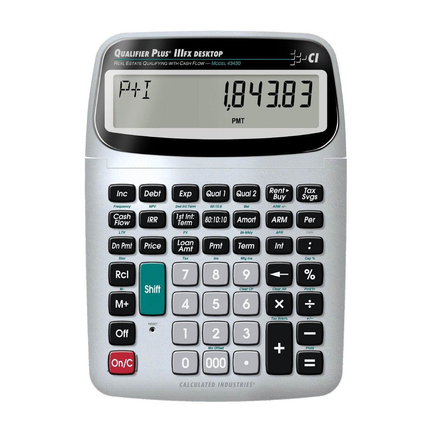 Calculated Industries 43430 Qualifier Plus IIIfx Desktop PRO Calculator