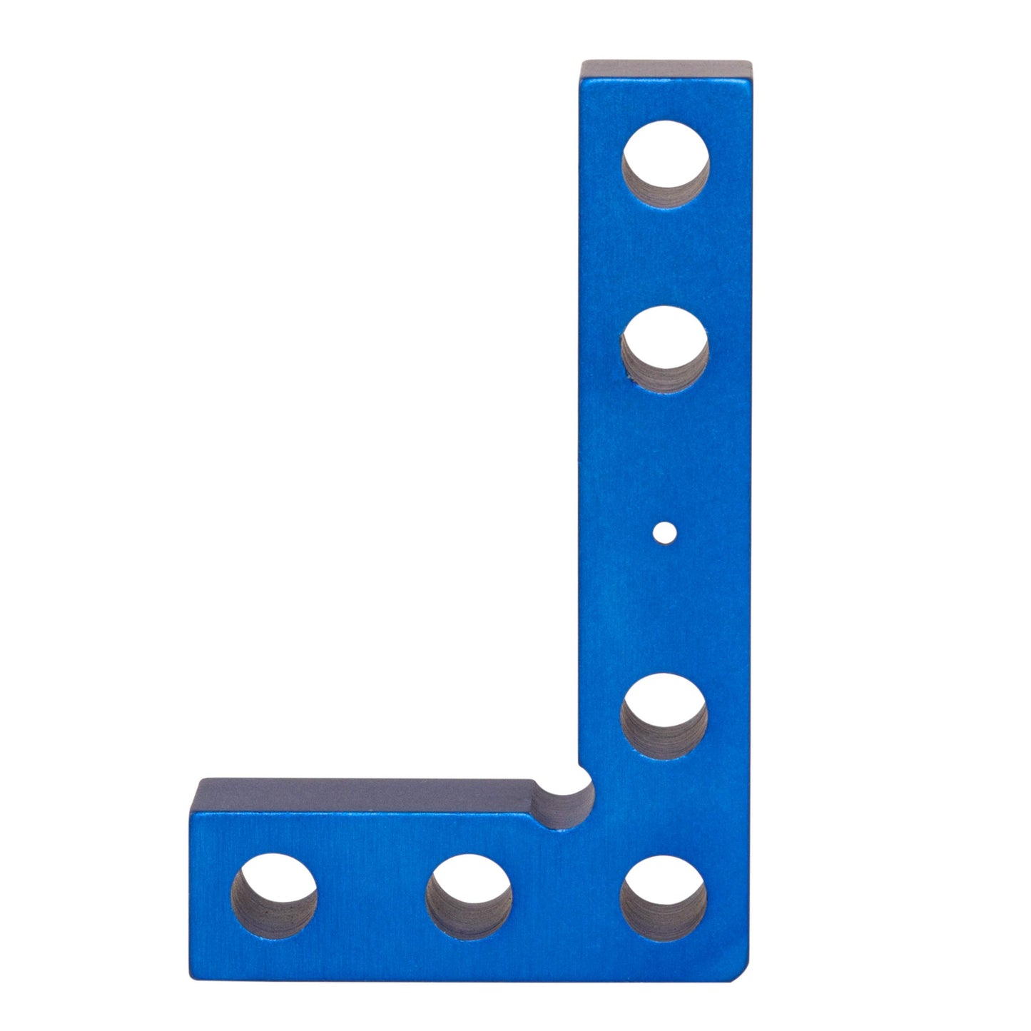 DFM Tool Works Small Square and Center Finder - Mini Square Tool with 11/32" Center Marking Hole Woodworking, Carpenter Engineering Square, Center Marking Tool, Made in USA - Blue