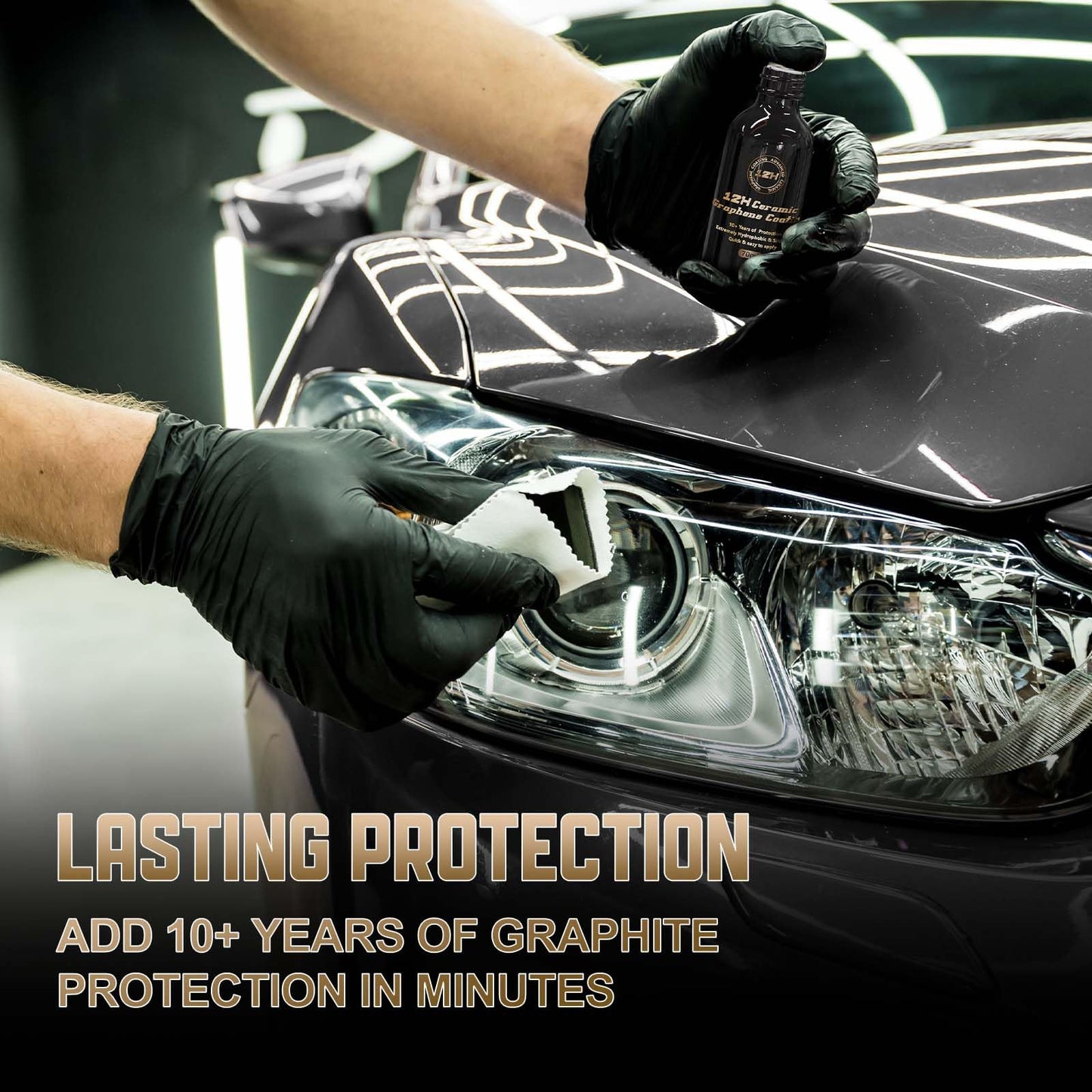20H Professional Graphene Ceramic Coating for Cars (70ml) - 10+ Years Protection, Hydrophobic, Scratch & UV Resistant, High Gloss Finish - Professional-Grade Car Detailing Kit - Easy Application