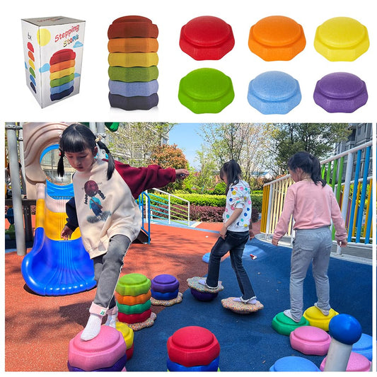 Balance Stepping Stones for Kids(6pcs/set),Kids Stepping Stones,Toddler Stepping Stones,Stepping Stones for Toddlers,Balance Stepping Stones Kids,Sensory Stepping Stones,Kids Stepping Stones Balance