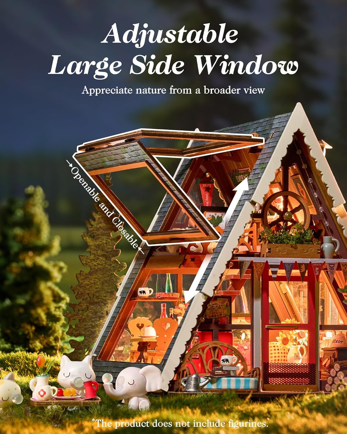 Rolife Miniature House Kit, Mini Wooden Dollhouse Kit, Tiny House Diorama Building Kits DIY Crafts for Adults, 3D Puzzle Birthday Crafts Hobbies Gift for Teens