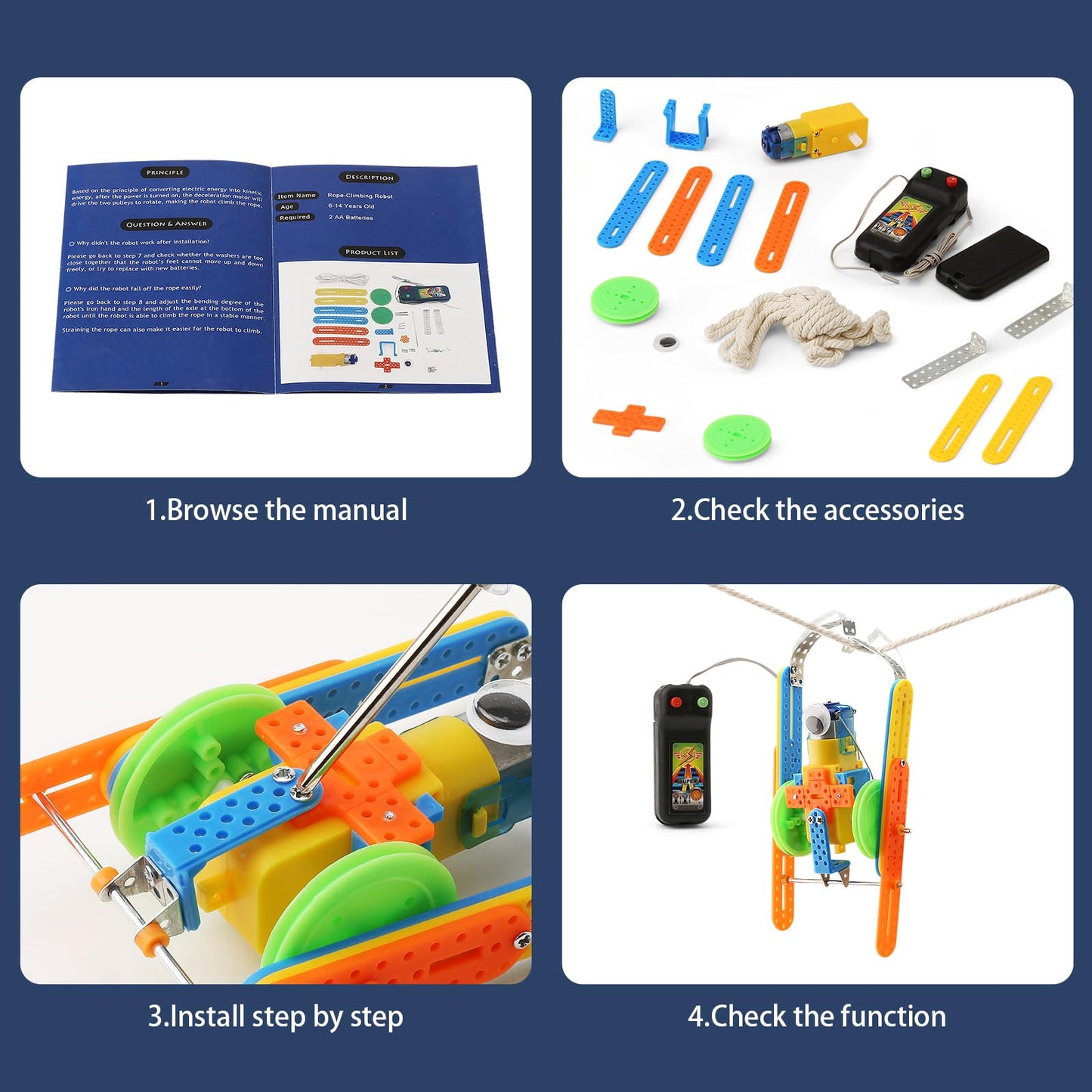 Robotics Kit STEM Toys for Kids 6-8 8-10, Crafts for Kids Science Experiment Kit 6-8, Birthday Gifts for 6 7 8 9 10 Year Old Boys Girls, Robot Building Toys for 6+ 6-12