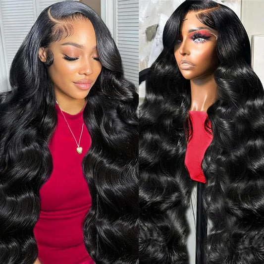 Cikana 30 Inch Lace Front Wigs Human Hair Pre Plucked 180% Density Body Wave Transparent HD 13x6 Lace Frontal Wigs Glueless Body Wave Wig Human Hair for Women with Baby Hair