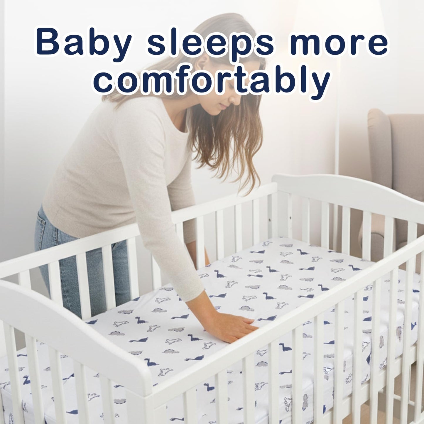 Trifold Pack and Play Mattress 38'' x 26'' x 3'', Portable Mini Crib Playpen Mattress for Baby, Soft Memory Foam Pack N Play Mattresses with Waterproof Washable Breathable Cover (White, One size)