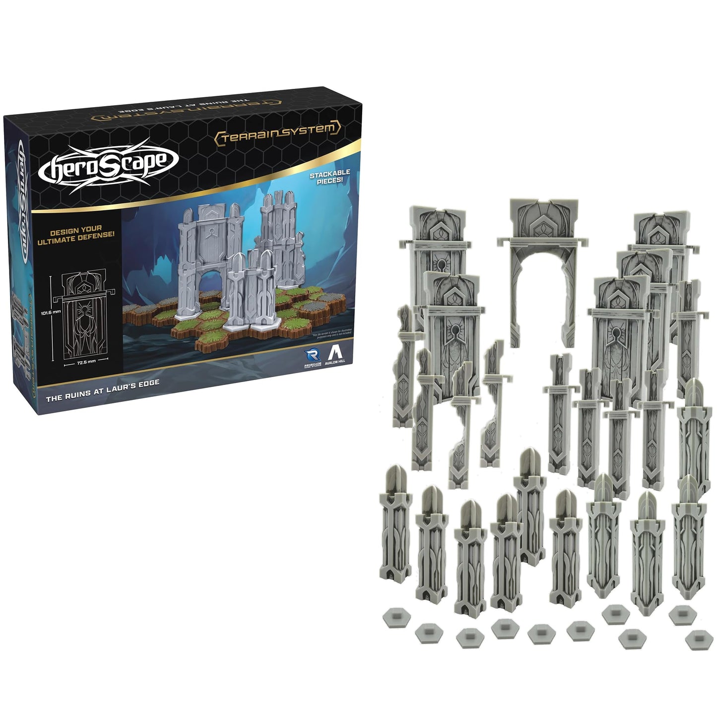 Renegade Game Studios - Heroscape The Ruins at Laur's Edge Terrain Expansion - Add on Content for The Heroscape Miniatures Game - Battle Box or Master Set is Required to Play