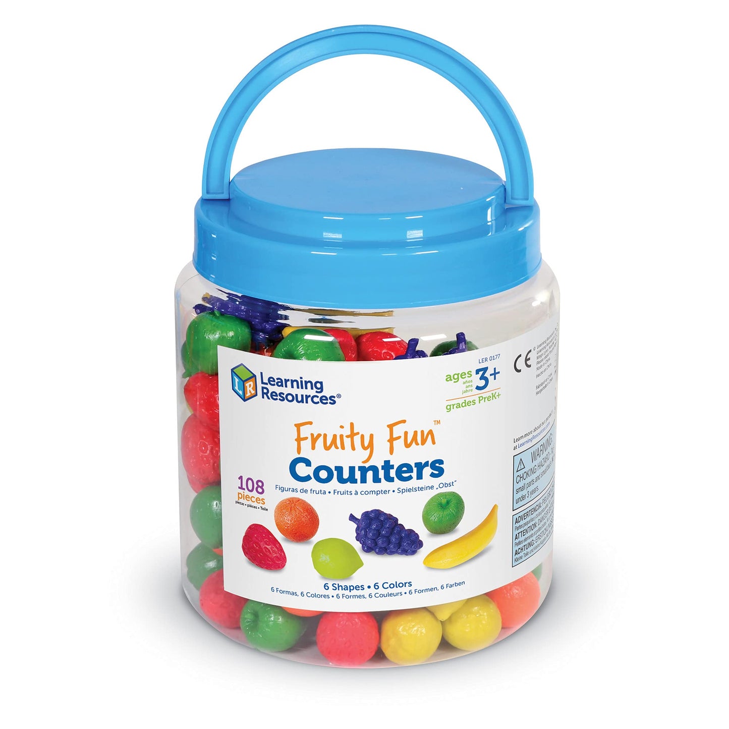 Learning Resources LER0177 Fruity Fun Counters, Educational Counting and Sorting Toy, Set of 108
