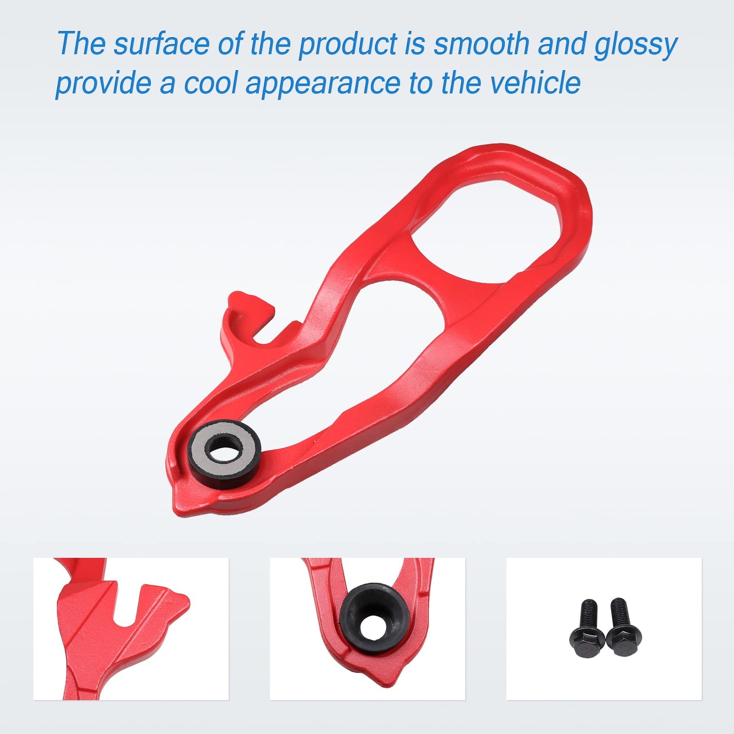 JDMSPEED New Heavy Daty Front Car Tow Hooks Left & Right with Hardware Red Replacement for Dodge Ram 1500 DT with 3.6L 5.7L Engine 2019 2020 2021 2022 Replaces 82215268AB 82215268AB 68272945AB